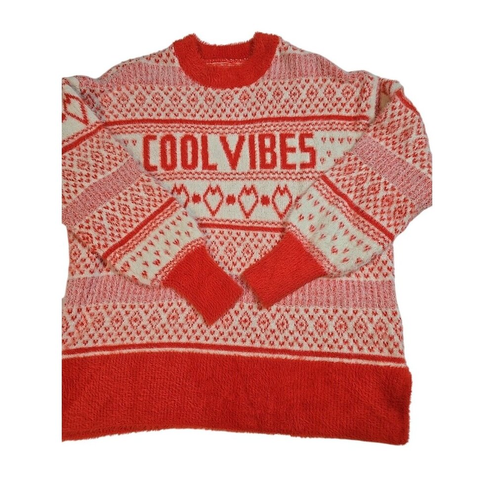 Aerie Women's Oversized Long Sleeve Crew Neck Cool Vibes Sweater‎ Size XS